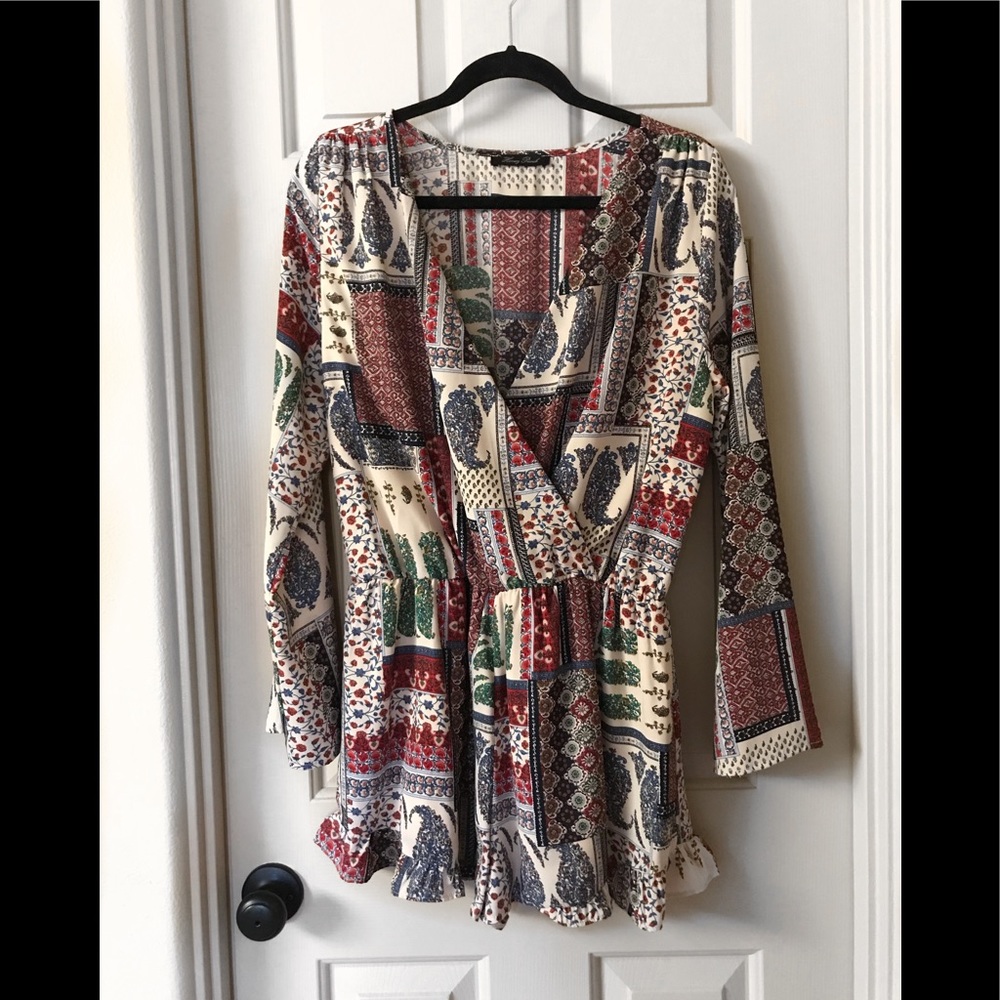 Honey Punch Bell Sleeve Romper